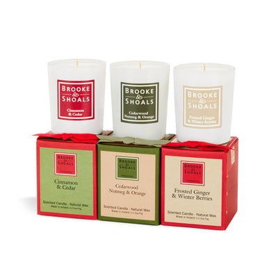 TRAVEL CANDLES SET OF 3- CHRISTMAS SCENTS