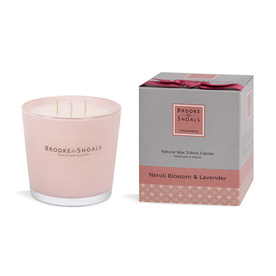 3-Wick Scented Candle - Neroli Blossom & Lavender