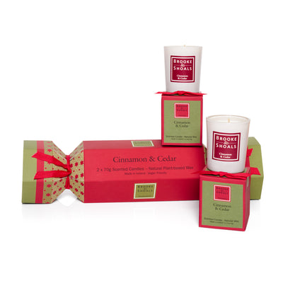 Christmas Cracker Cinnamon & Cedar - 2 Travel Candles