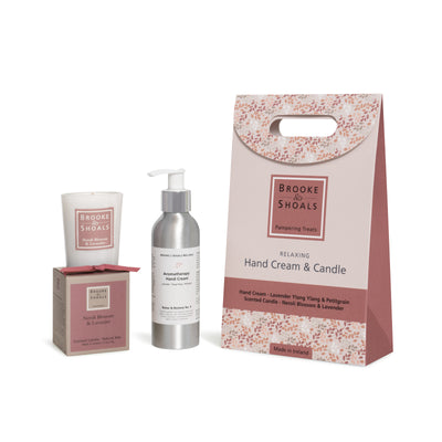 Wellness Pampering Set: Relaxing Hand Cream & Candle